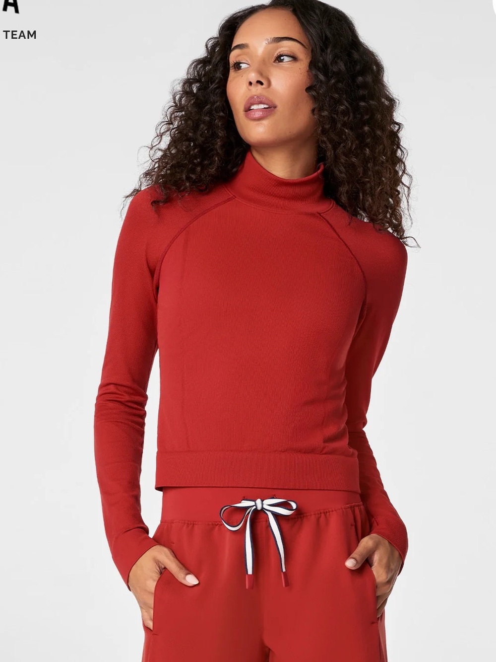 Figs under scrubs mock women’s black Seamless long sleeve